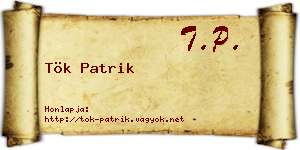 Tök Patrik névjegykártya