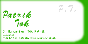patrik tok business card